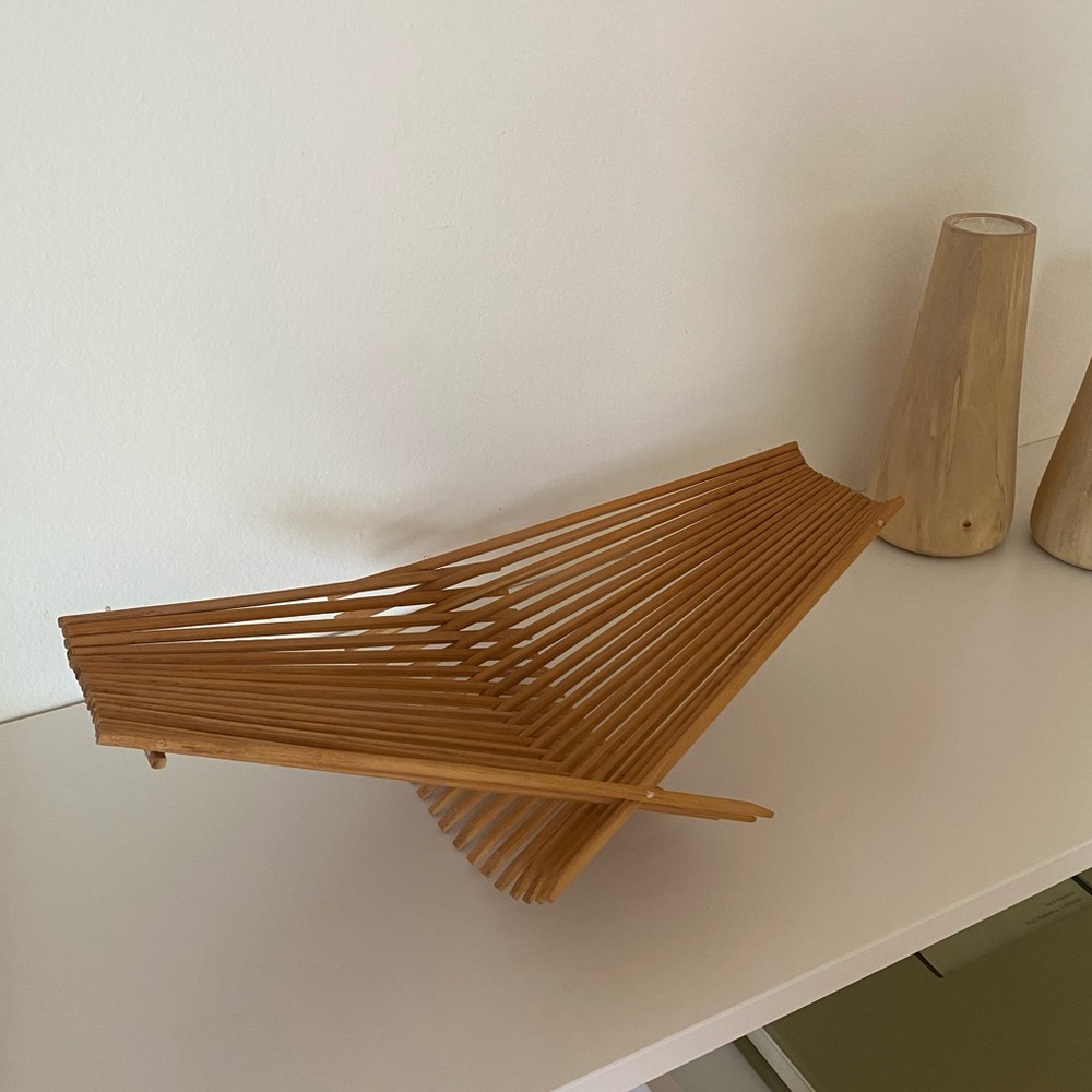 Wooden fold up bowl / basket / decor